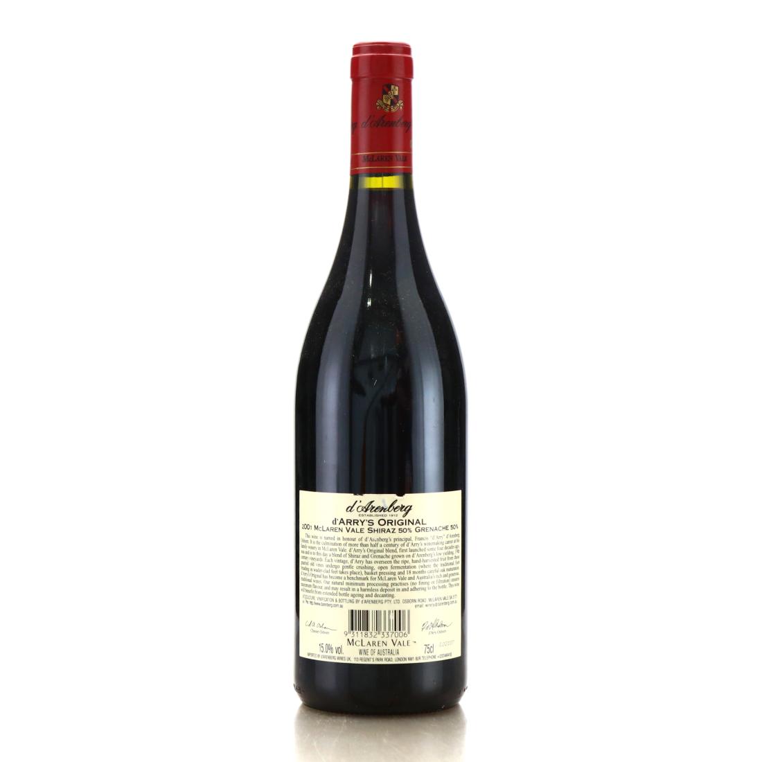 Image for D'Arenberg D'Arry's Original Shiraz Grenache 2001 McLaren Vale