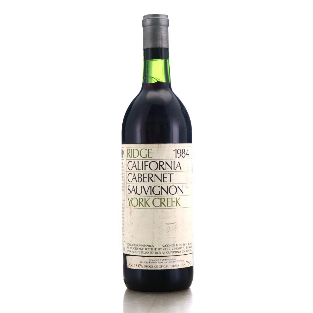 Image for Ridge York Creek Cabernet Sauvignon 1984 Napa