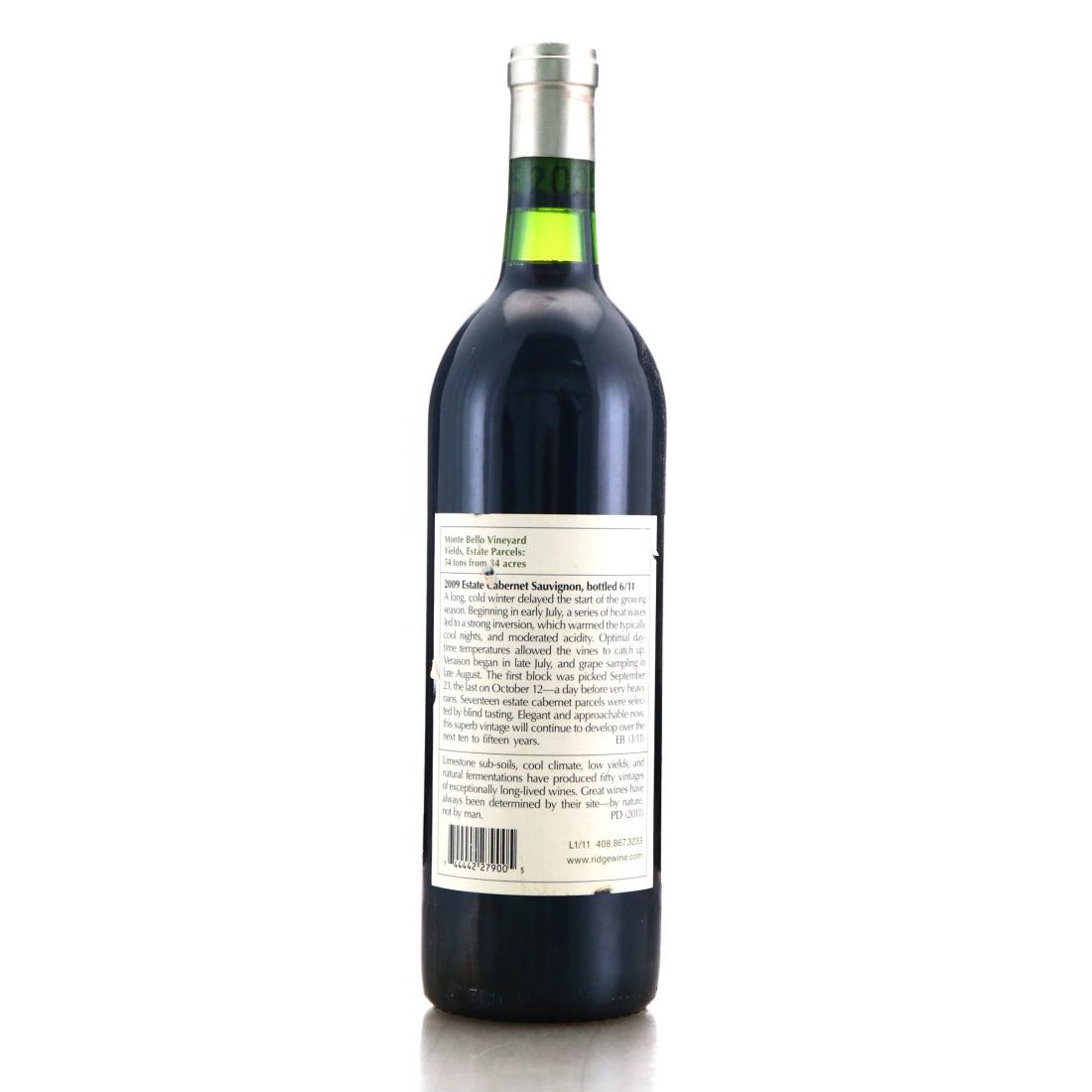 Image for Ridge Cabernet Sauvignon Estate 2009 Santa Cruz Mountains