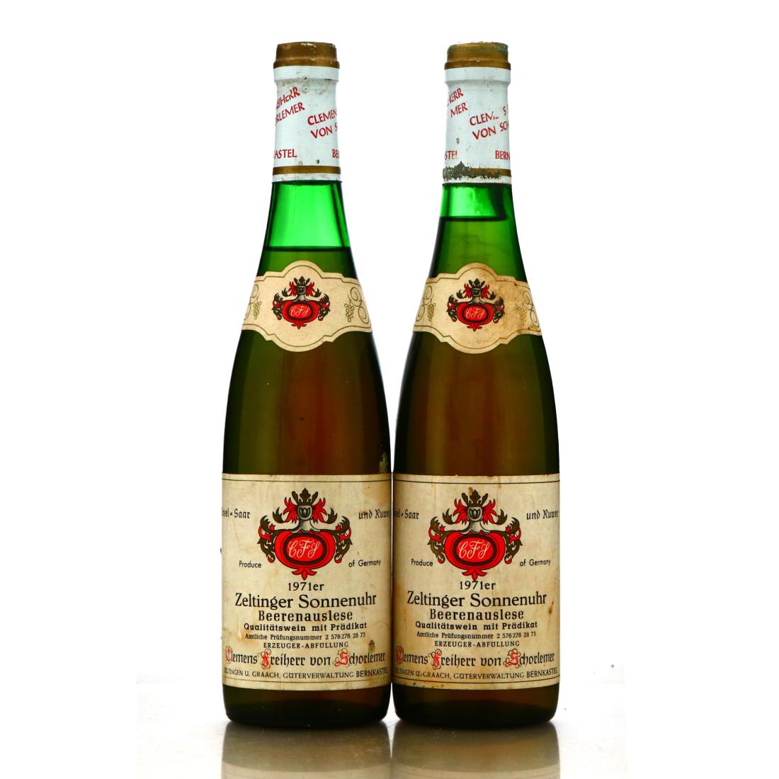 Image for Freiherr von Schorlemer Zeltinger Sonnenuhr Beerenauslese Riesling 1971 Mosel