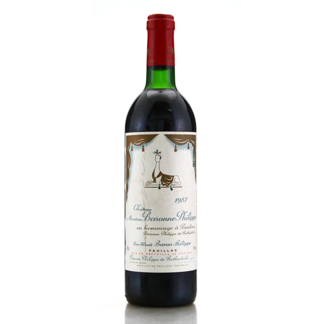 Image for Ch. Mouton Baronne Philippe 1987 Pauillac 5eme-Cru