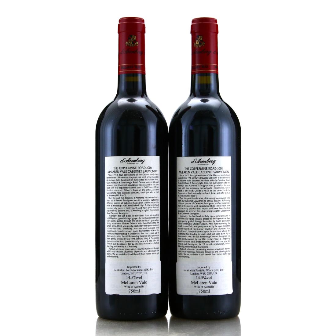 Image for d'Arenberg Coppermine Road Cabernet Sauvignon 2002 McLaren Vale