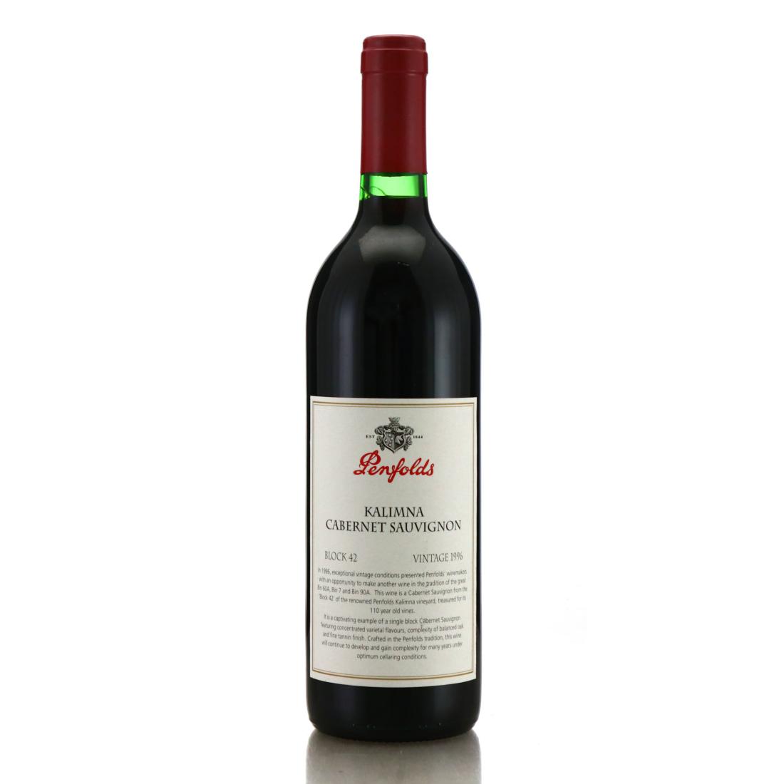 Image for Penfolds Block 42 Kalimna Cabernet Sauvignon 1996 Barossa