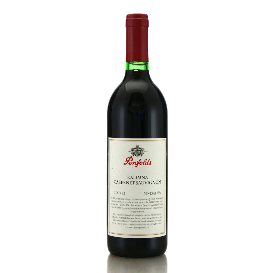 Image for Penfolds Block 42 Kalimna Cabernet Sauvignon 1996 Barossa