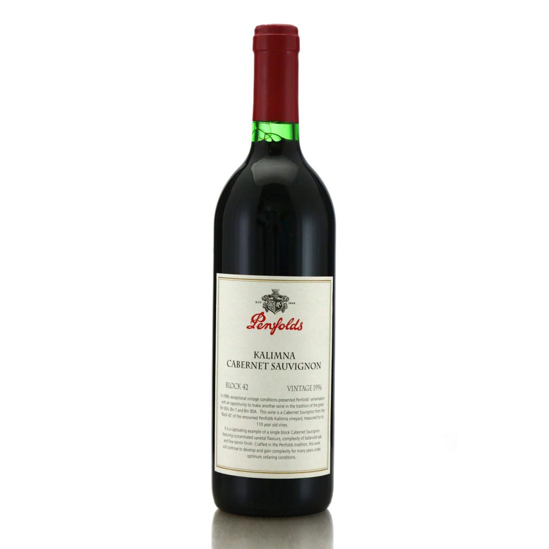 Image for Penfolds Block 42 Kalimna Cabernet Sauvignon 1996 Barossa