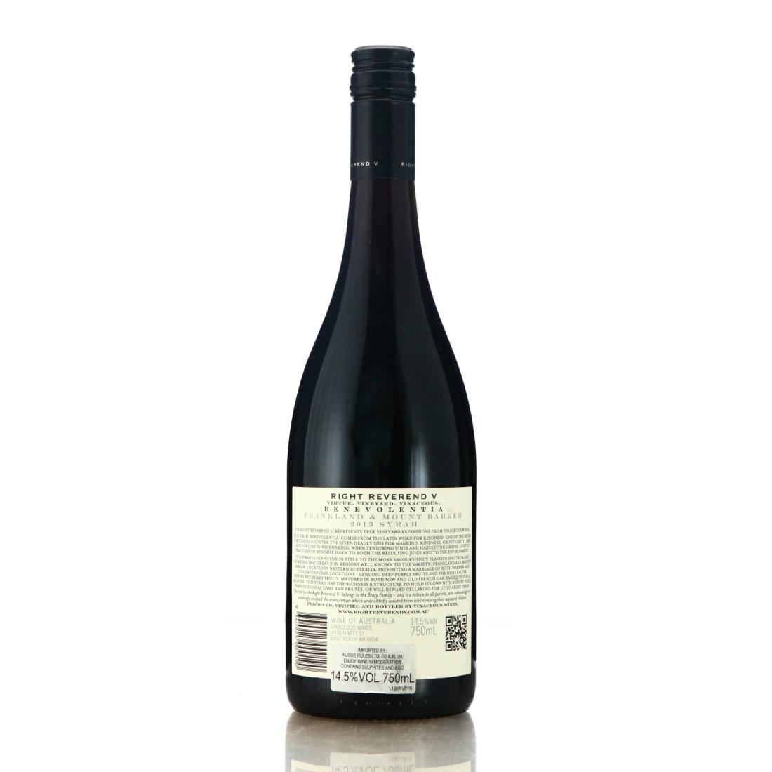 Image for Vinaceous Right Reverend V Benevolentia Syrah 2013 Margaret River