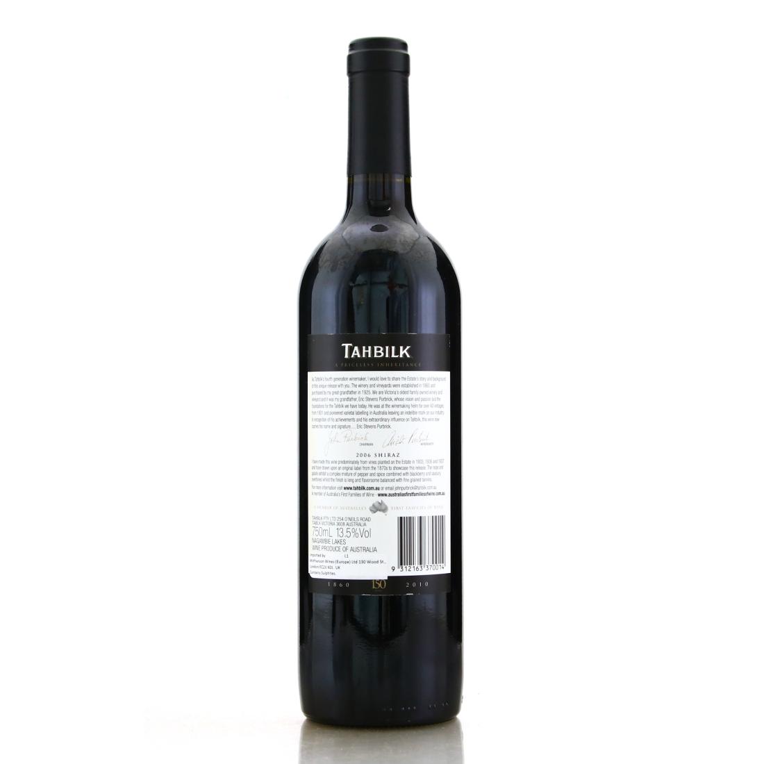 Image for Tahbilk 1860 Vines Shiraz 2006 Nagambie Lakes