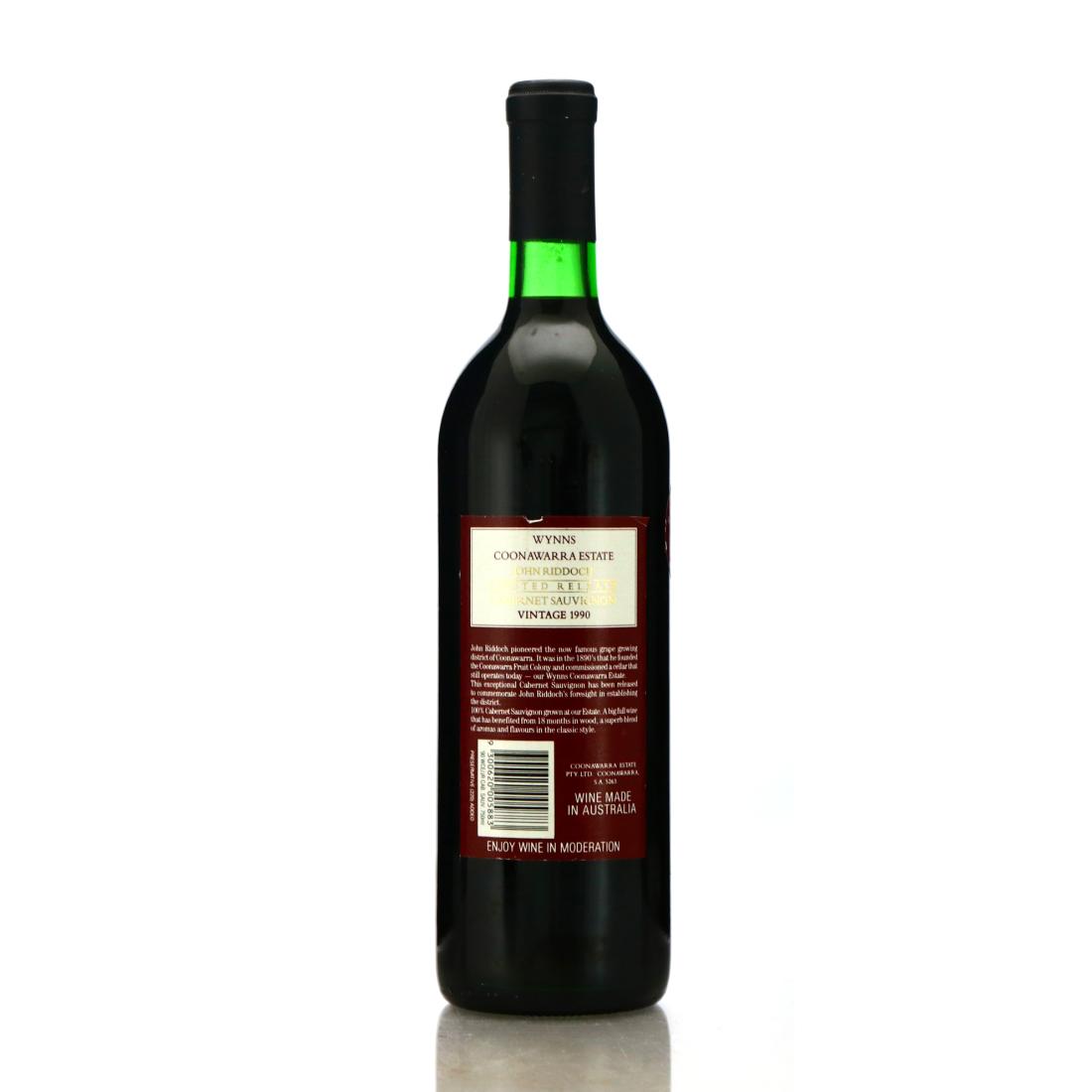 Image for Wynns John Riddoch Cabernet Sauvignon 1990