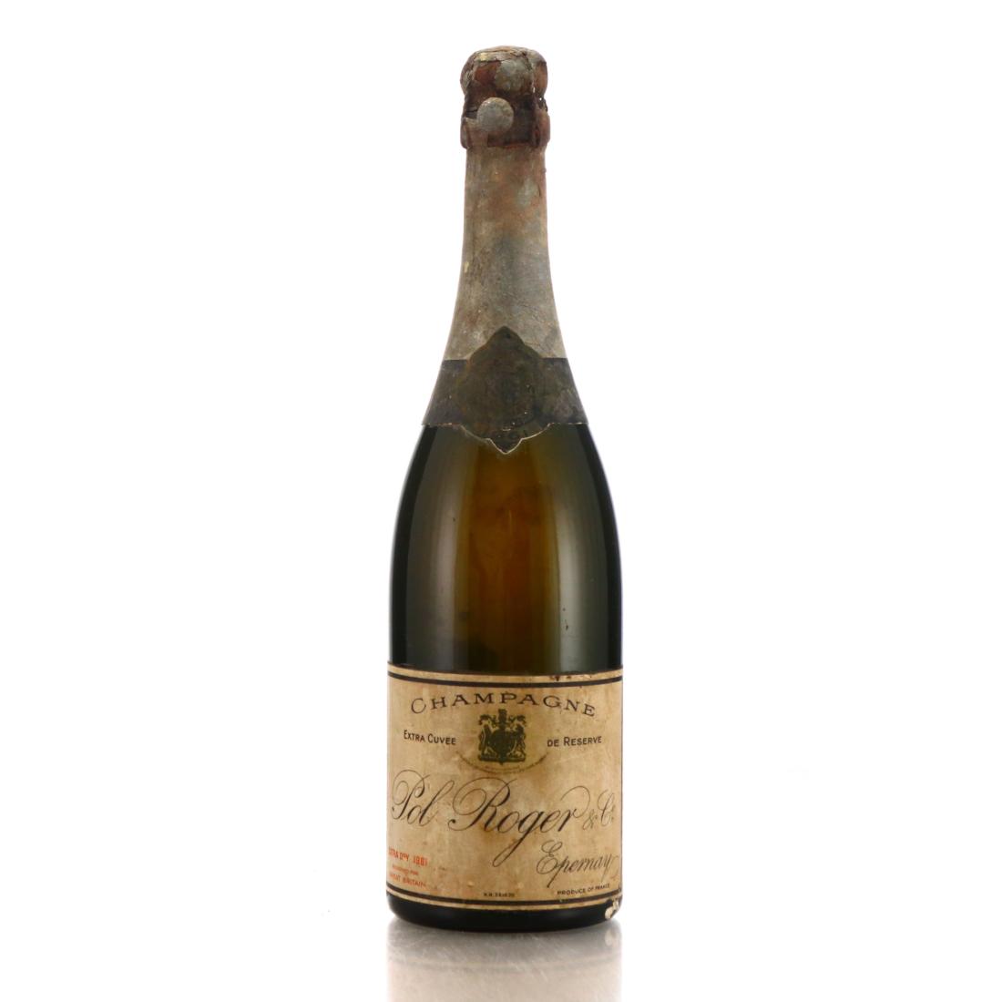 Image for Pol Roger Extra Cuvee De Reserve Brut 1961 Vintage Champagne