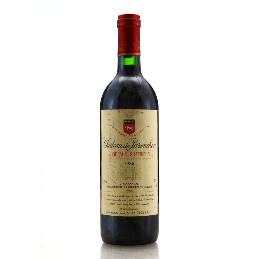 Image for Ch. De Parenchere 1986 Bordeaux Superieur