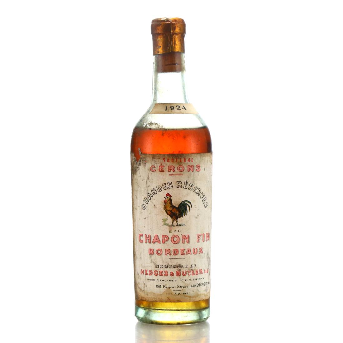 Image for Hedges and Butler 1924 Sauternes Grandes Reserves