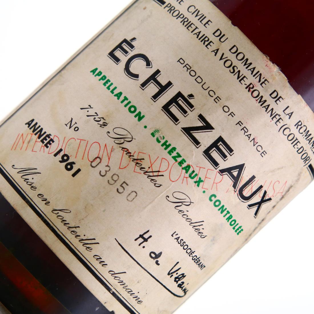 Image for Dom. De La Romanee-Conti 1961 Echezeaux Grand-Cru