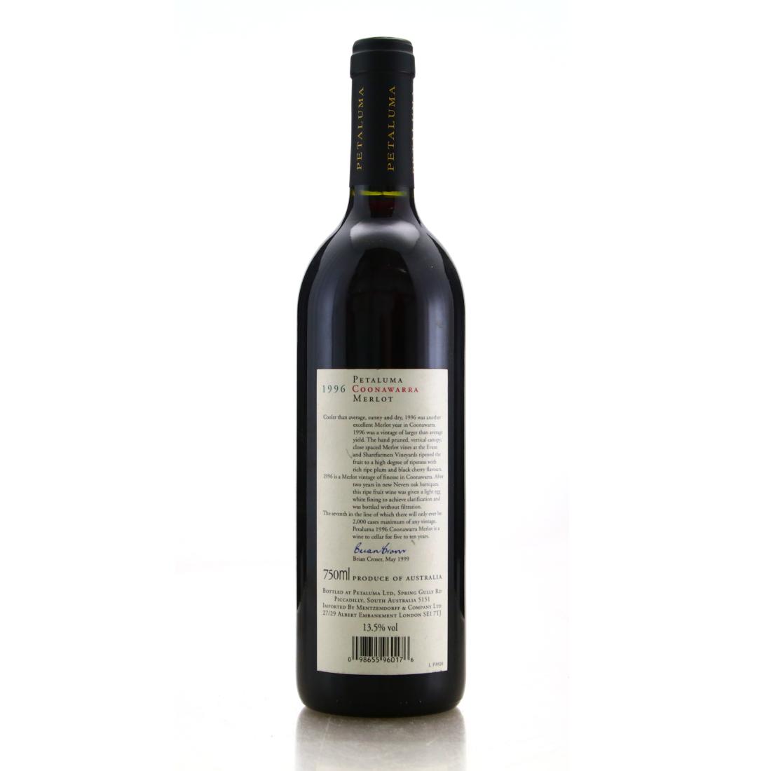 Image for Petaluma Merlot 1996 Coonawarra
