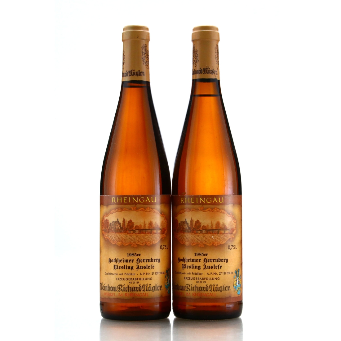 Richard Nagler Hochheimer Herrnberg Riesling Auslese 1985 Rheingau 2x75cl