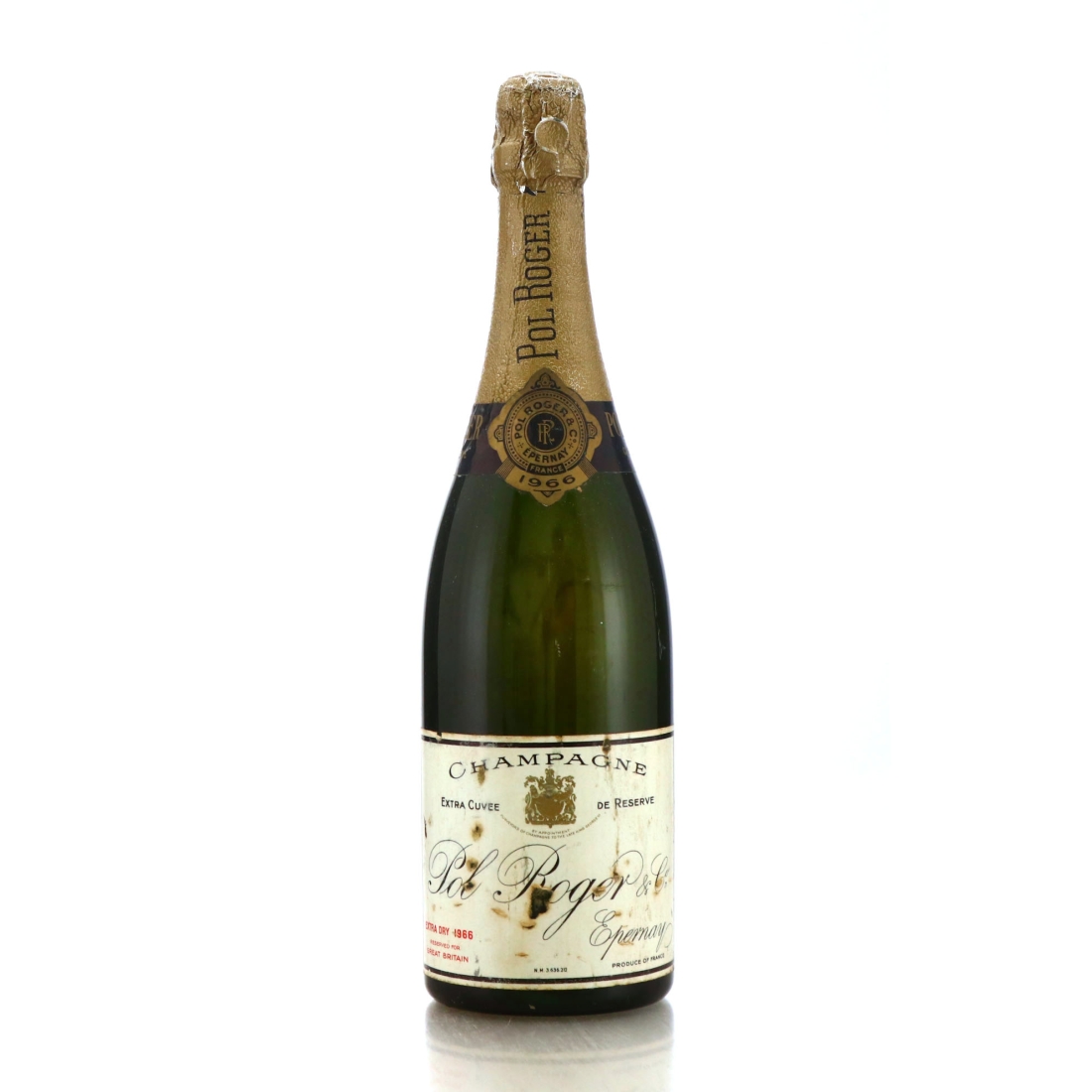 Pol Roger Extra Cuvee De Reserve Brut 1966 Vintage Champagne