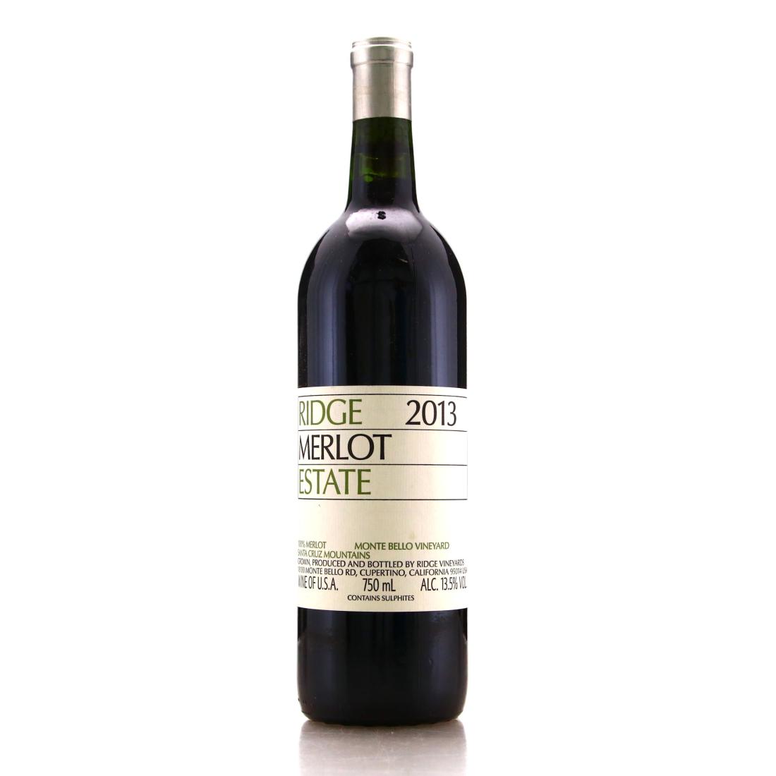 Ridge Estate Merlot 2013 Santa Cruz Mountains Wine | Wine Auctioneer