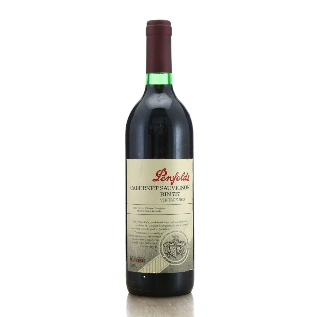Image for Penfolds Bin 707 Cabernet Sauvignon 1998