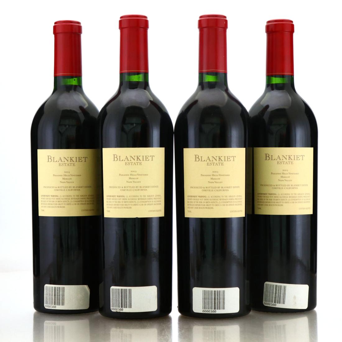 Image for Blankiet Estate Paradise Hills Vineyard Merlot 2003 Napa Valley