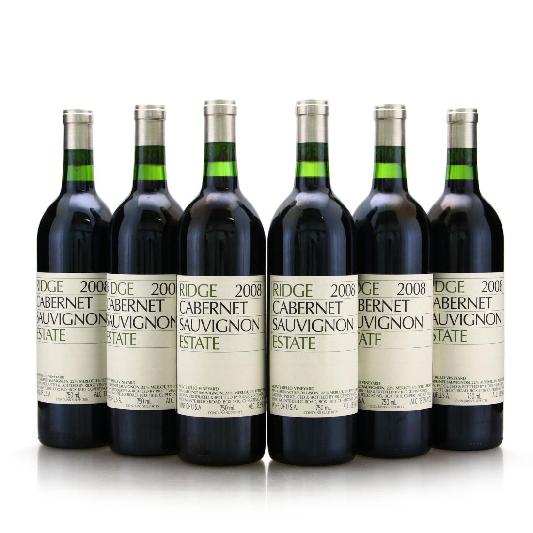Image for Ridge Cabernet Sauvignon Estate 2008 Santa Cruz Mountains