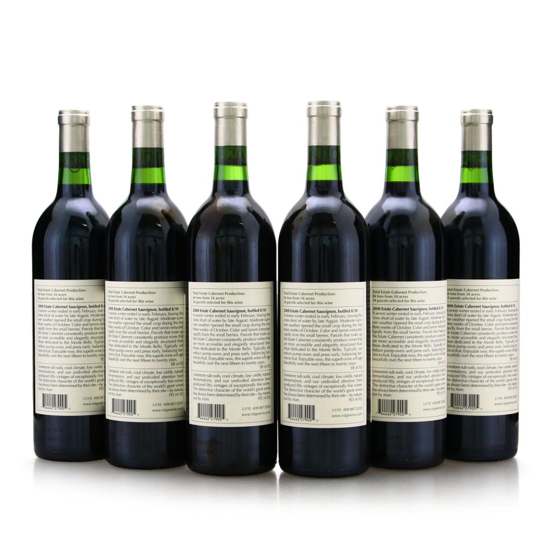 Image for Ridge Cabernet Sauvignon Estate 2008 Santa Cruz Mountains
