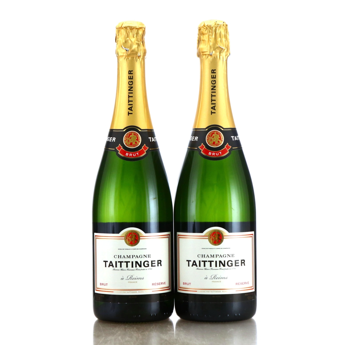 Taittinger Brut Reserve NV Champagne 2x75cl