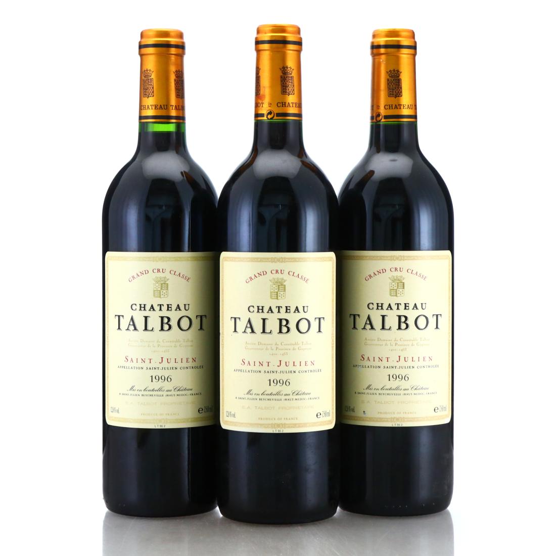 Ch. Talbot 1996 St-Julien 4eme-Cru 3x75cl