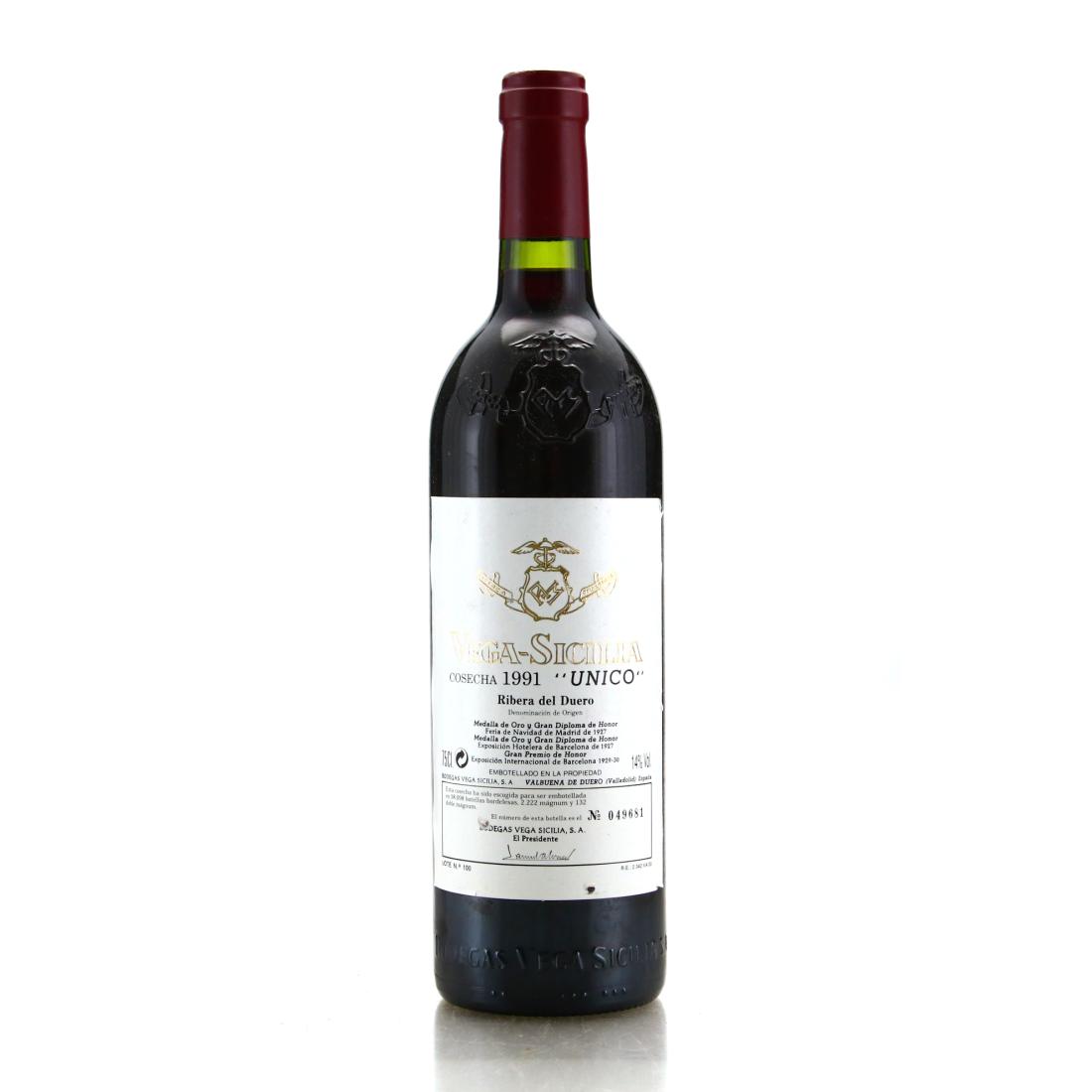 Vega Sicilia Unico 1991 Ribera del Duero Gran Reserva
