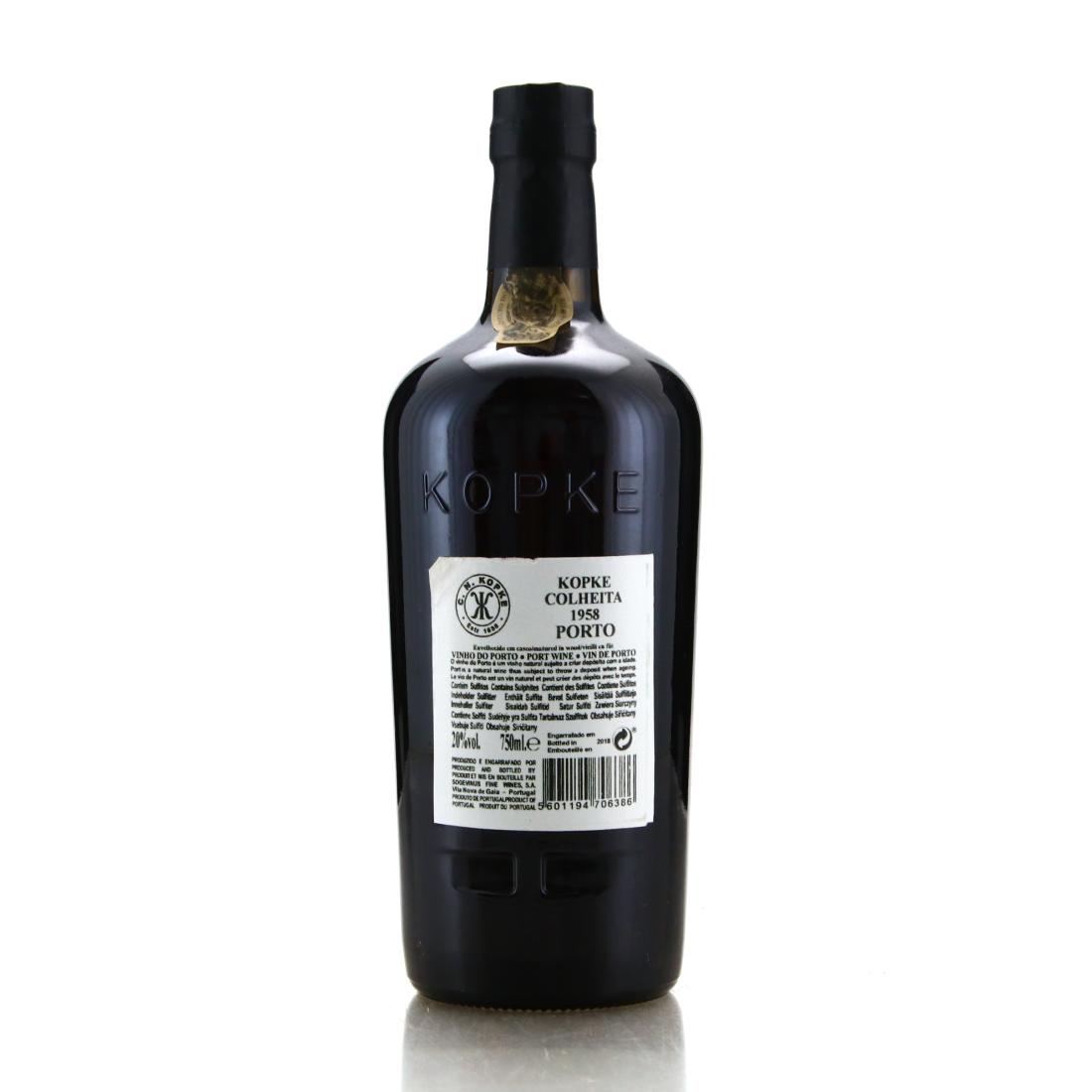 Image for Kopke 1958 Colheita Port / bottled 2013
