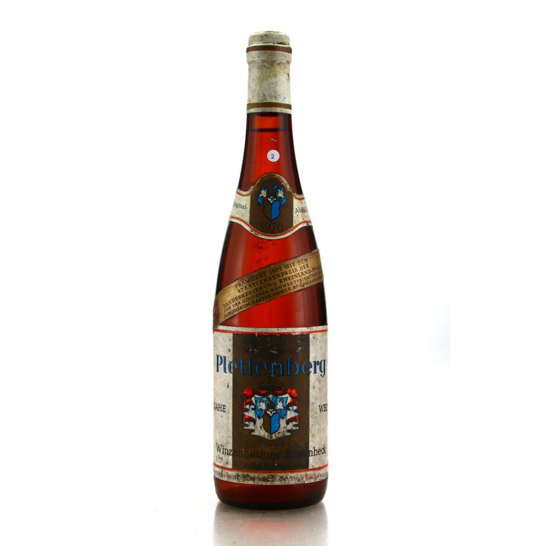 Image for Plettenberg Winzenheimer Rosenheck Rulander Beerenauslese 1970 Nahe