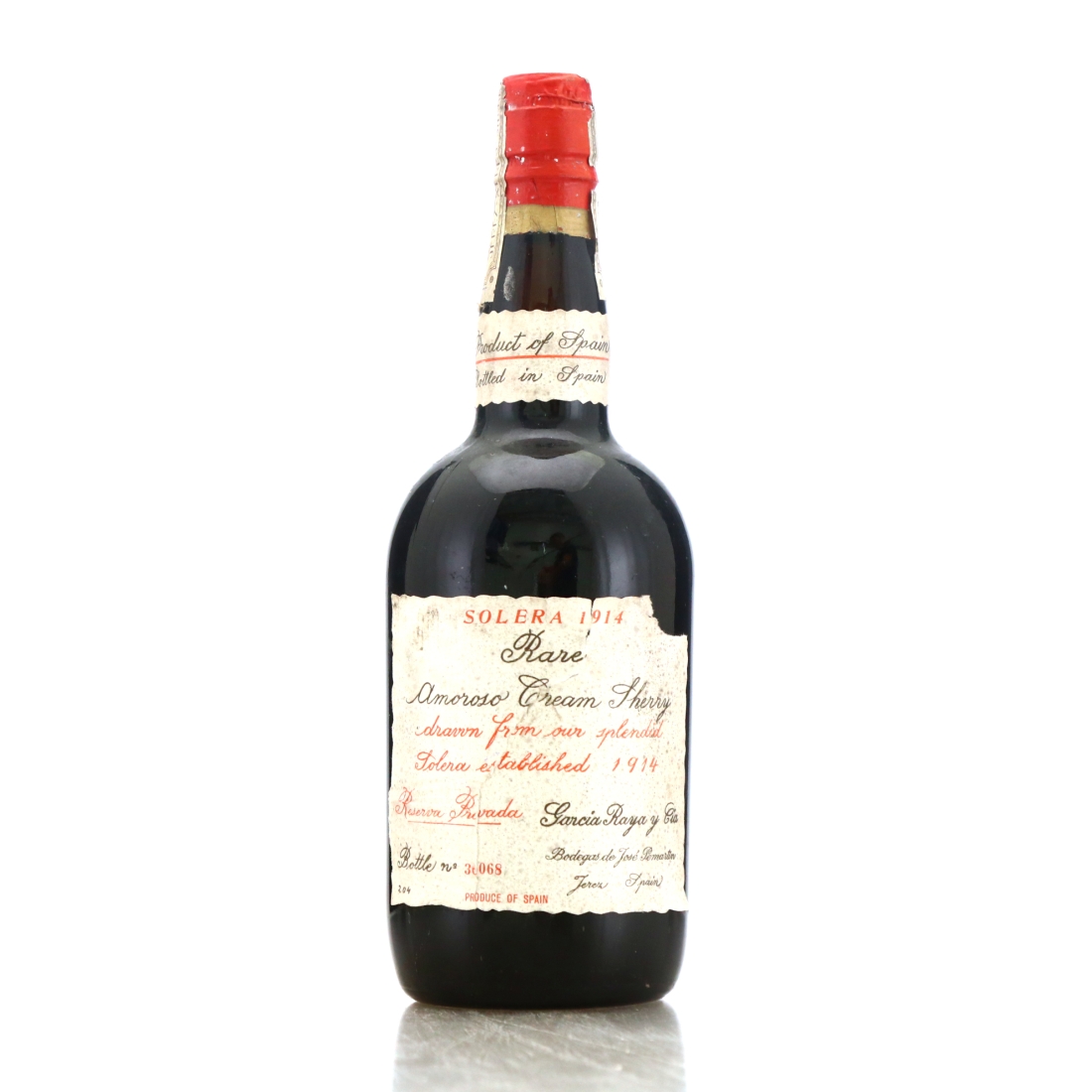 Bodegas De Jose Pemartin Garcia Raya Rare Solera 1914 Amoroso Cream Sherry