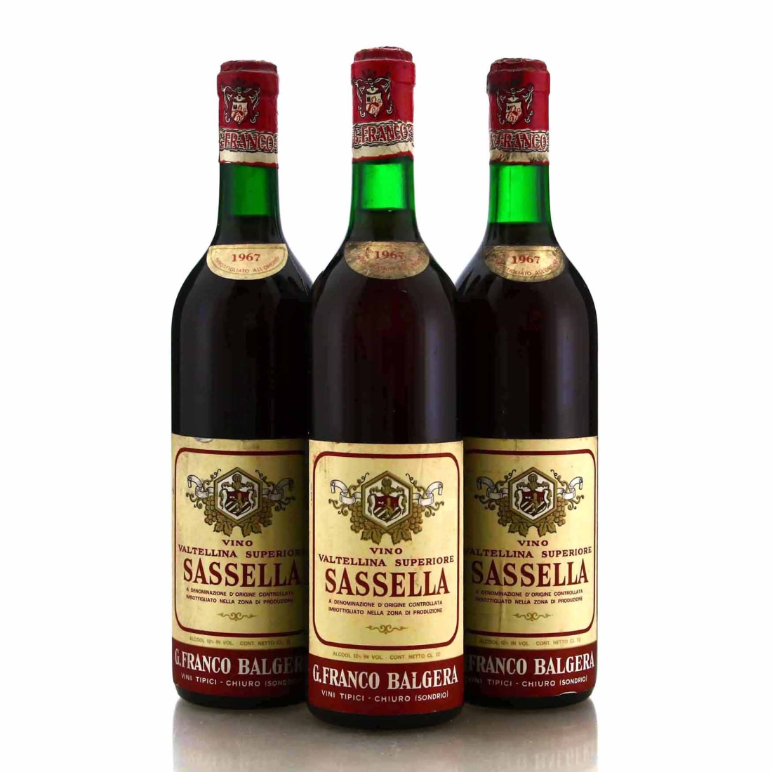 G. Franco Balgera 1967 Valtellina Superiore Sassella 3x72cl
