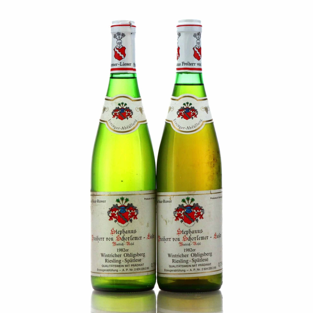 Stephans Freiherr von Schorlemer Wintricher Ohligsberg Riesling Spatlese 1982 Mosel 2x75cl