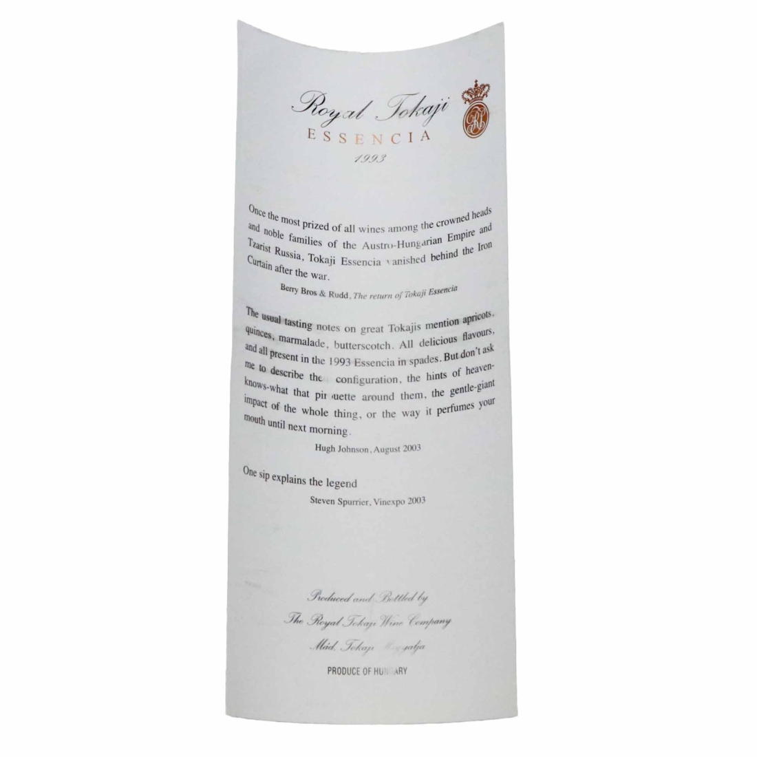 Image for Royal Tokaji Essencia 1993 / Half Bottle