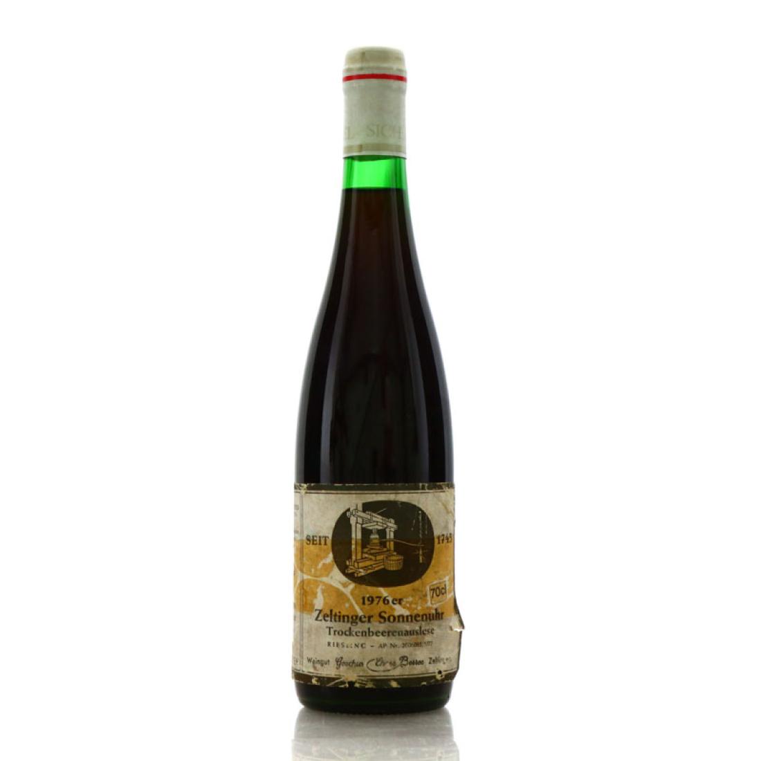 Geschu Berres Zeltinger Sonnenuhr Riesling Trockenbeerenauslese 1976 Mosel / Sichel 