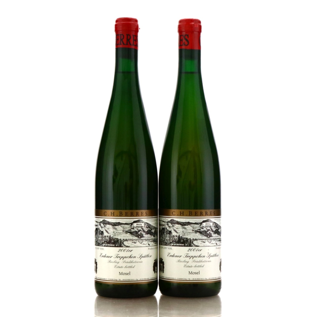 C.H Berres Erdener Treppchen Riesling Spatlese 2001 Mosel 2x75cl
