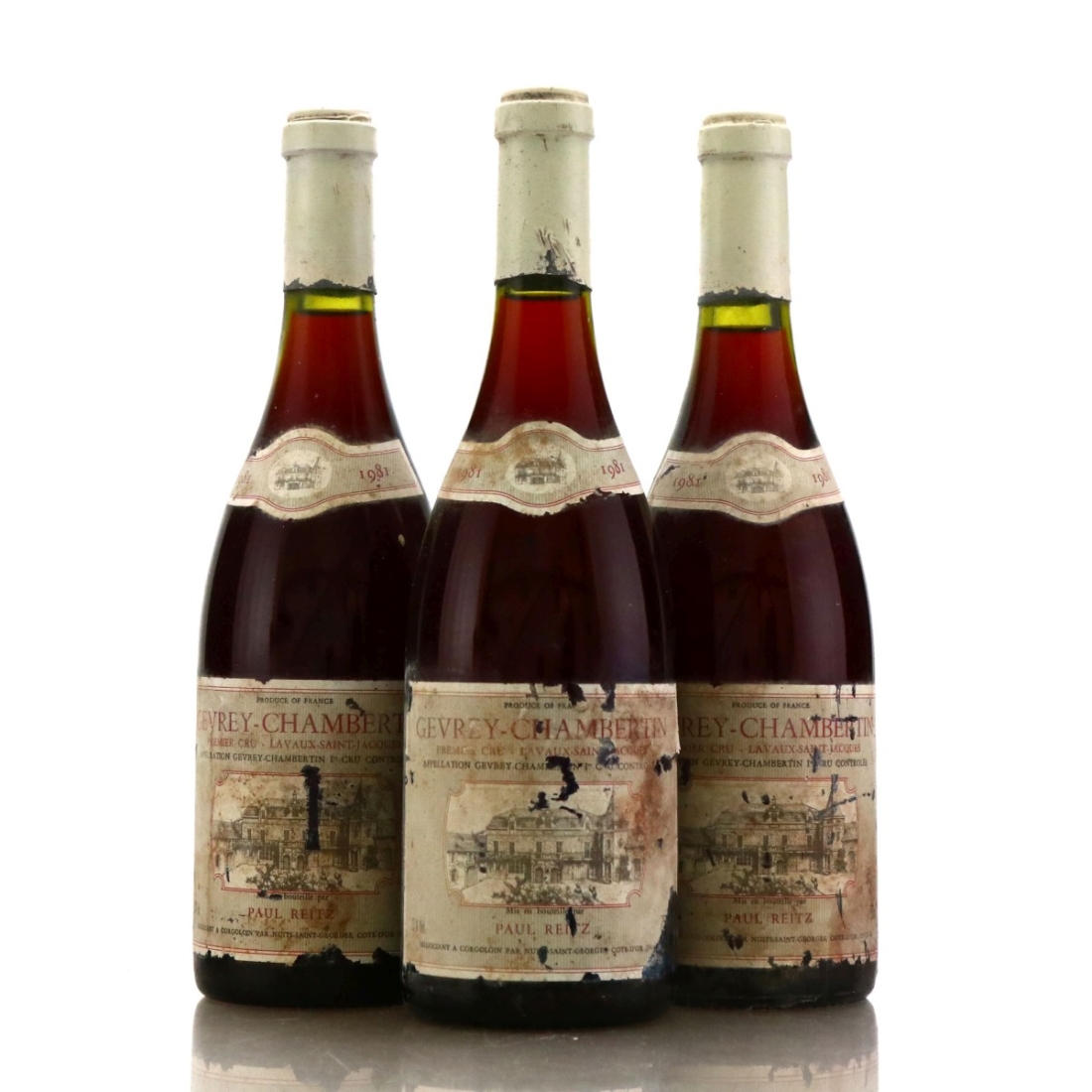 Paul Reitz 1981 Lavaux Saint-Jacques 1981 Gevrey-Chambertin 1er-Cru 3x75cl