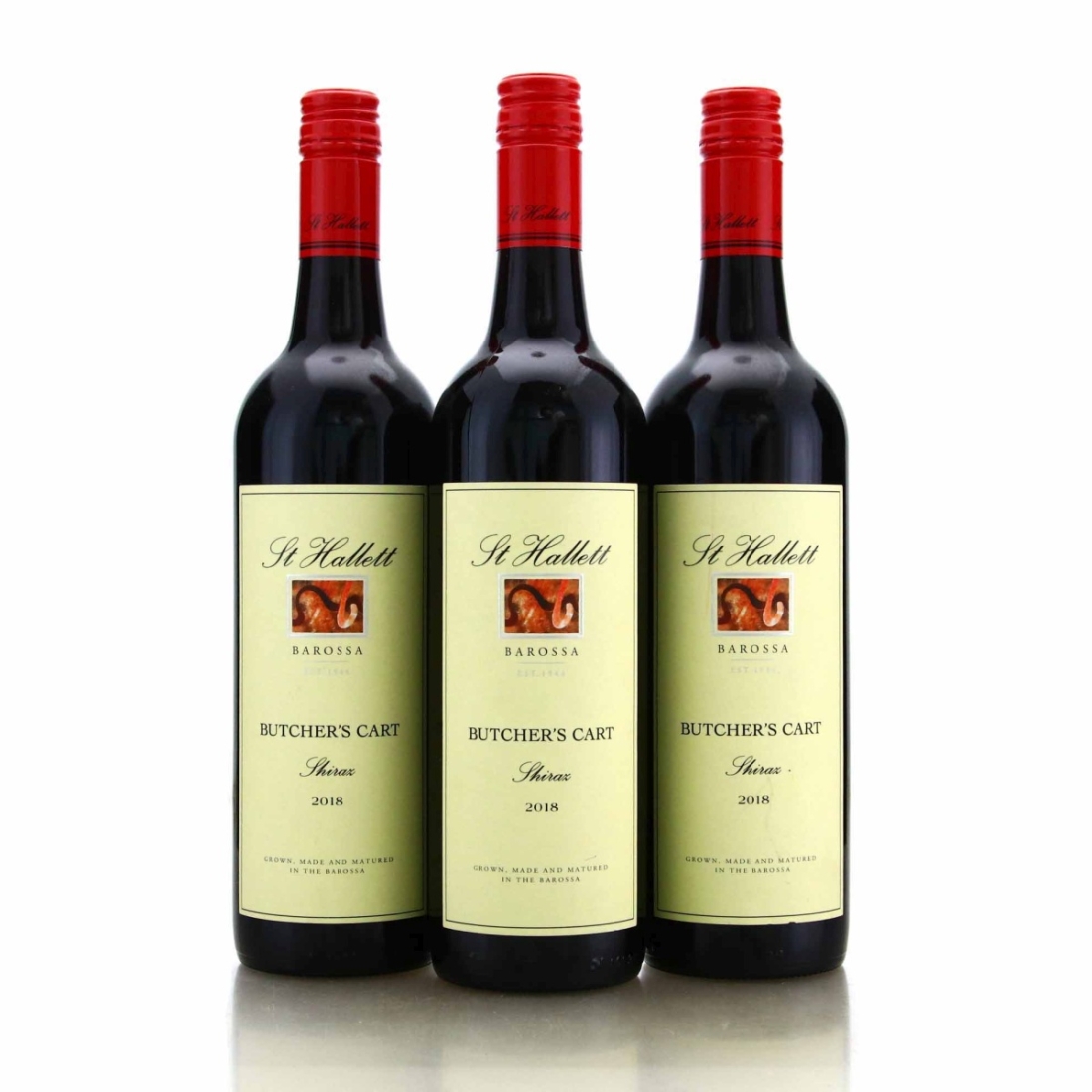 St Hallett Butcher's Cart Shiraz 2018 Barossa Valley 3x75cl