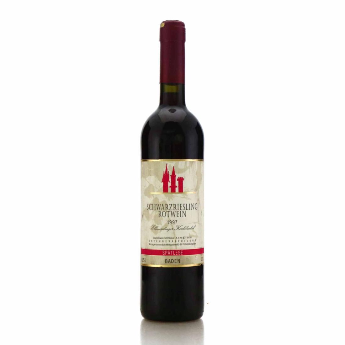 Image for Winzergenossenschaft Weingarten Ellmendinger Keulebuckel Schwarzriesling Rotwein Spatlese 1997 Baden