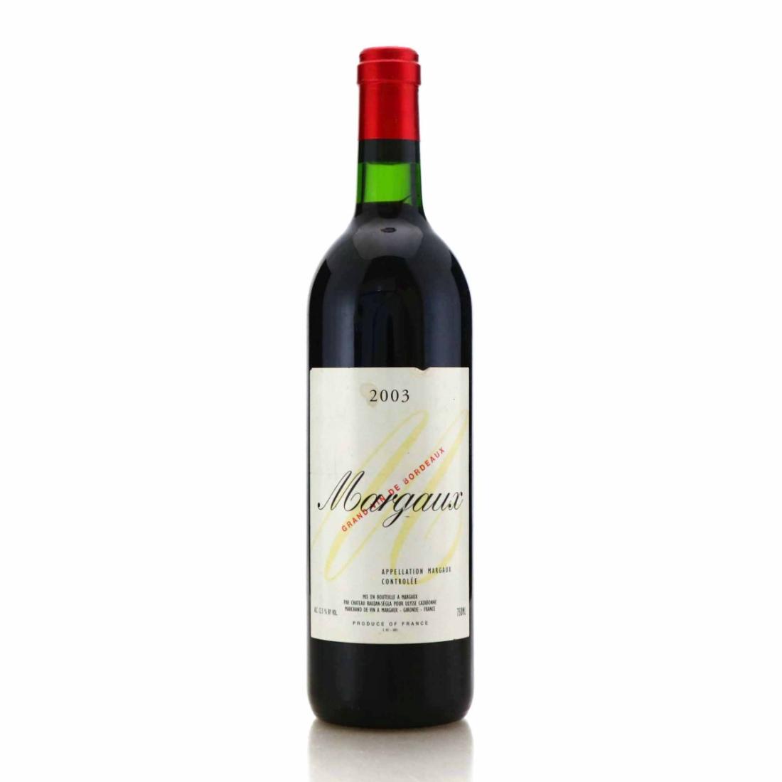 Image for Ch. Rauzan-Segla Ulysse Cazabonne 2003 Margaux