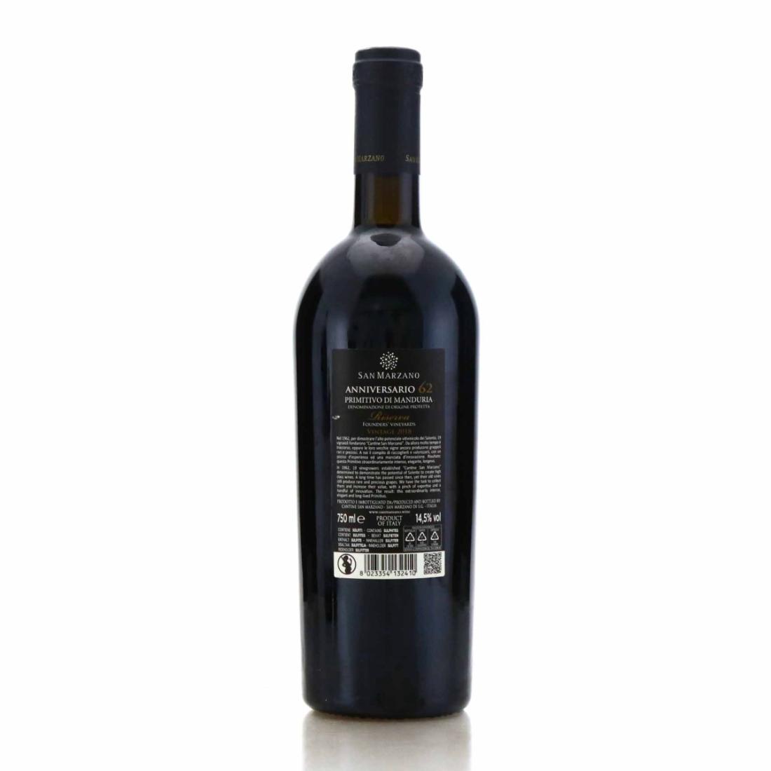 Image for San Marzano 62 Anniversario Primitivo Riserva 2014 Puglia 