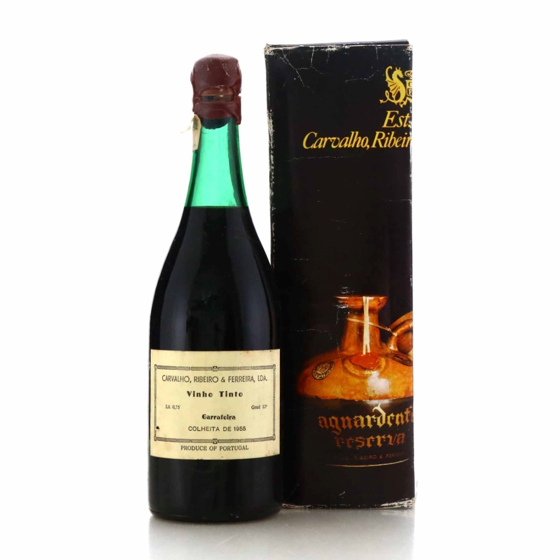 Carvalho Ribeiro and Ferreira Garrafeira Vinho Tinto 1955 Portugal