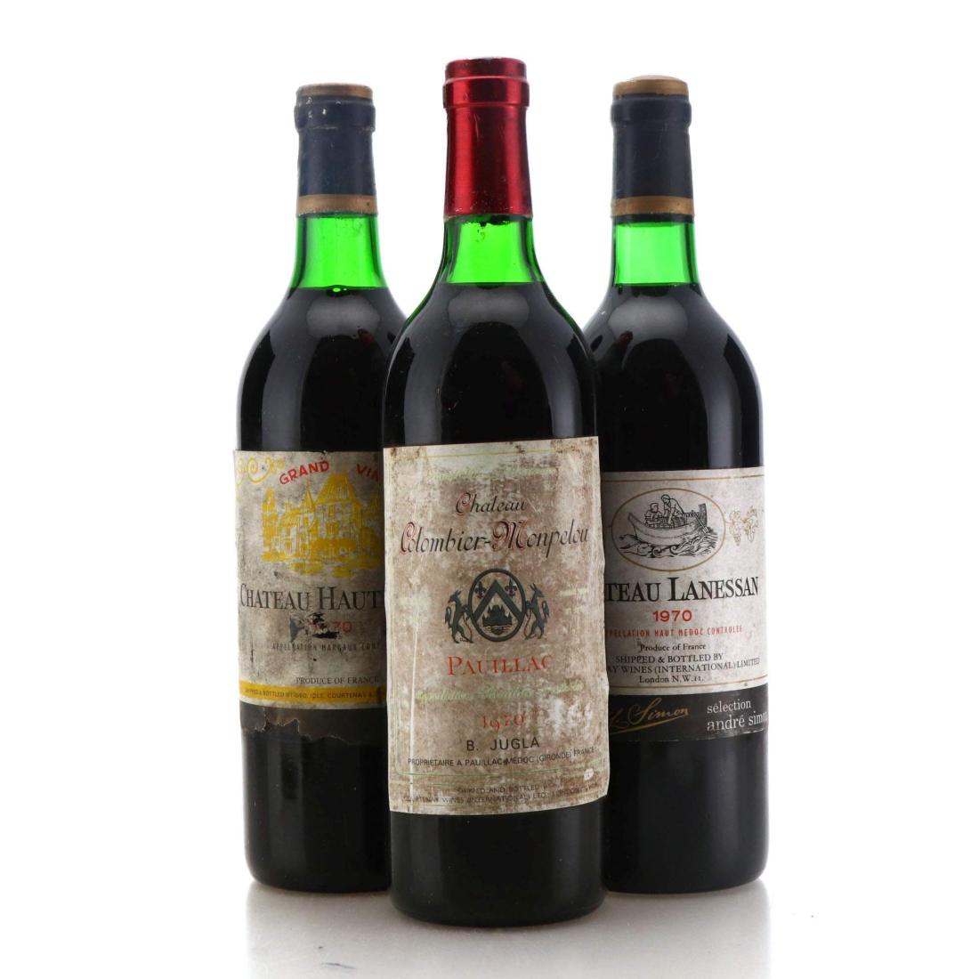 Assorted 1970 Bordeaux Red Wine 3x75cl