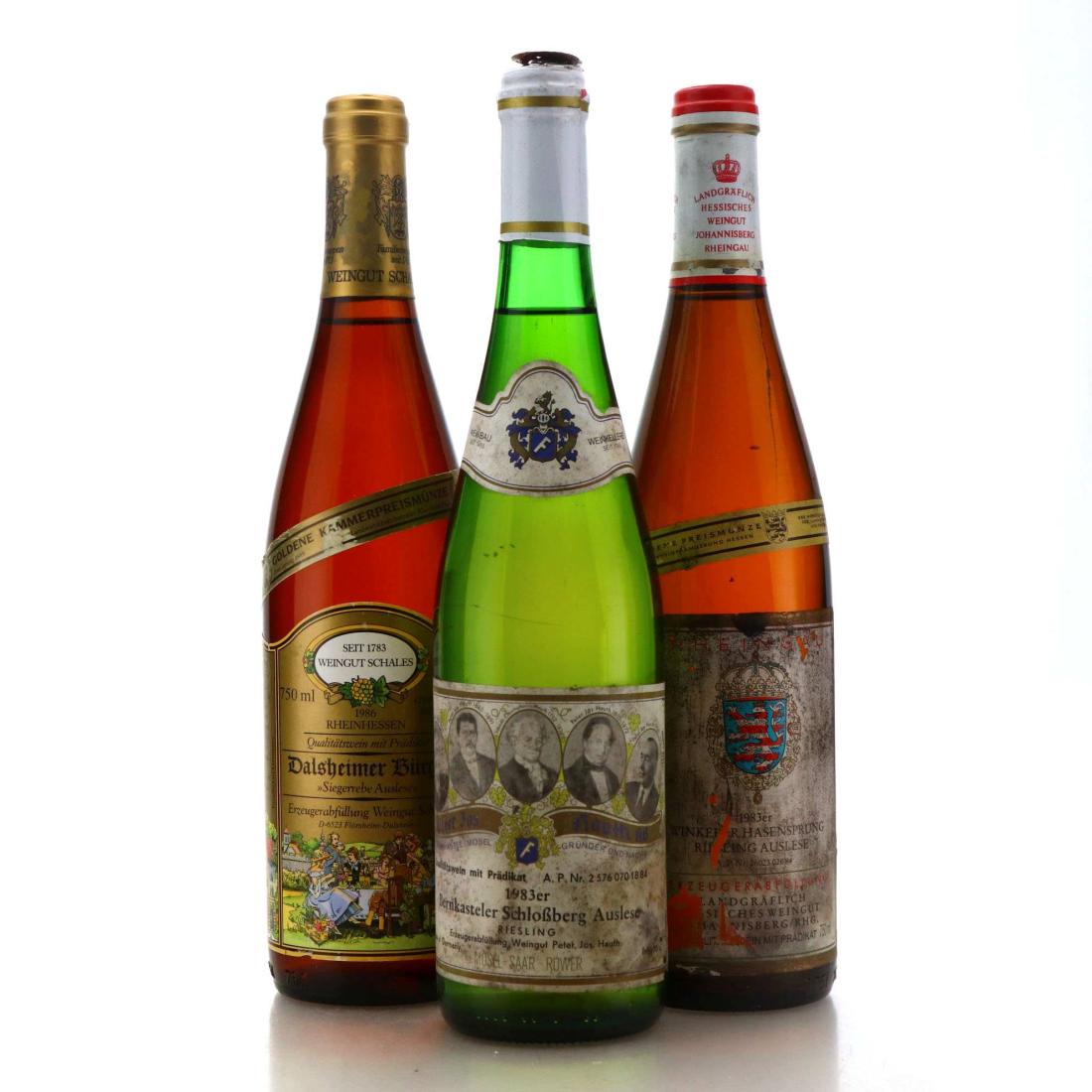 Assorted 1980s German Auslese White Wine x3