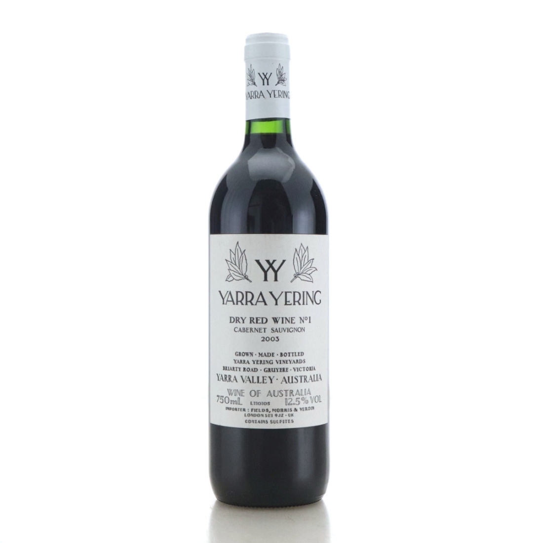 Yarra Yering Dry Red Wine No1 Cabernet Sauvignon 2003 Yarra Valley
