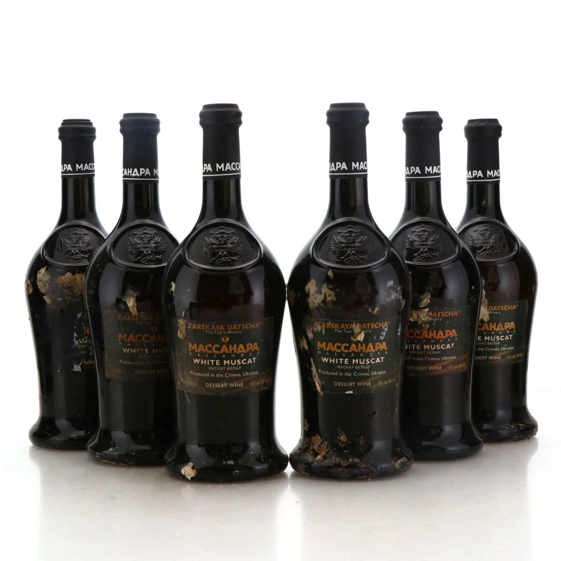Massandra White Muscat Dessert Wine Crimea, Ukraine 6x75cl
