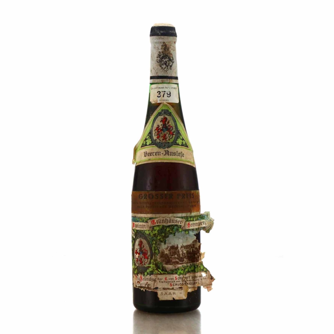 Schubert Maximin Grunhauser Herrenberg Riesling Beerenauslese 1956 Mosel