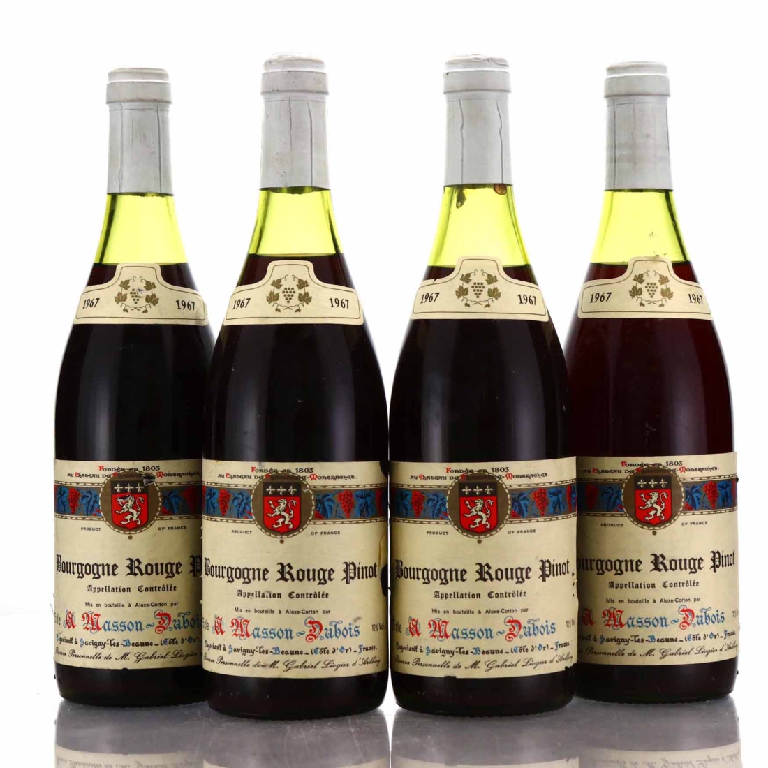 A. Masson Dubois Rouge Pinot 1967 Bourgogne 4x75cl