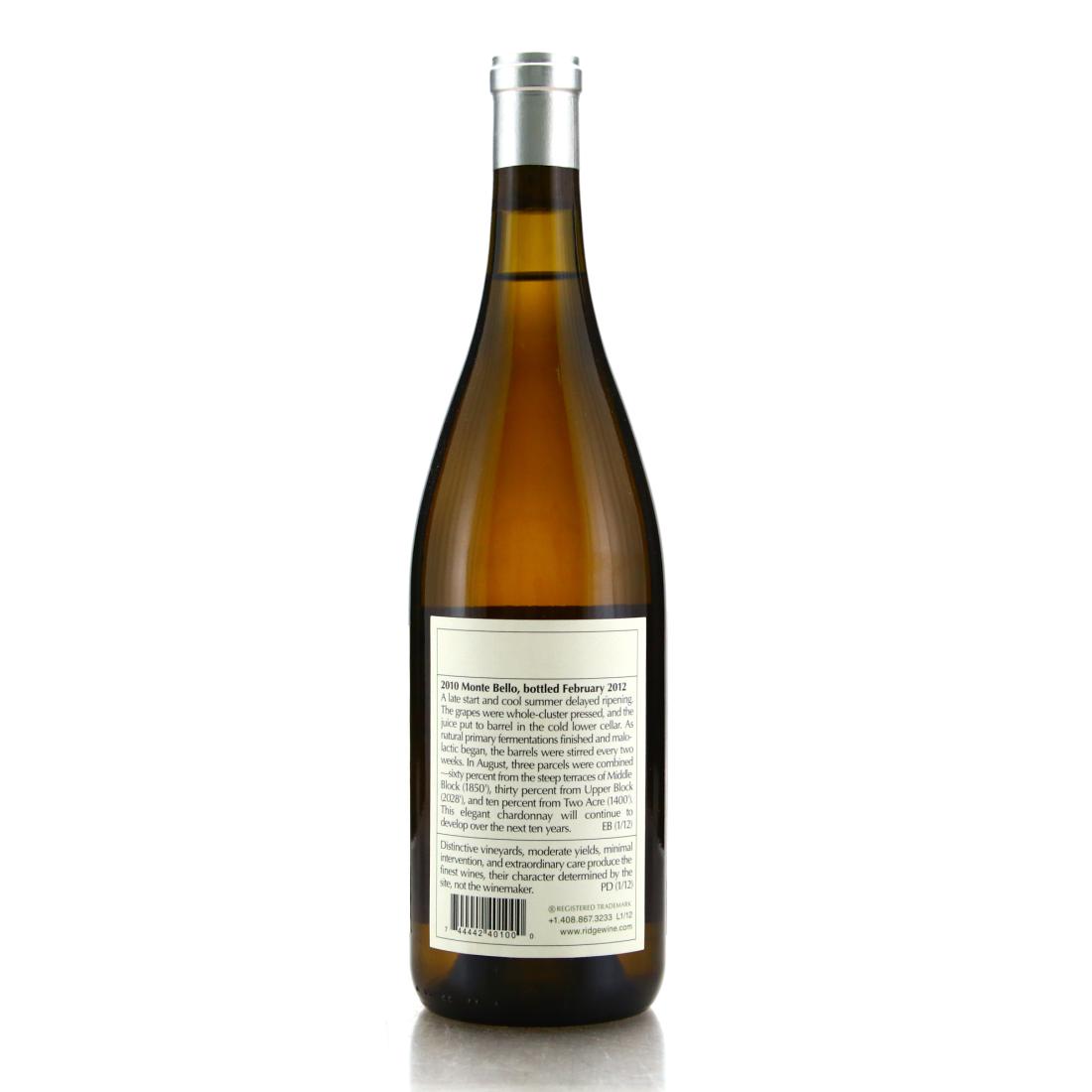 Image for Ridge Monte Bello Chardonnay 2010 Santa Cruz Mountains