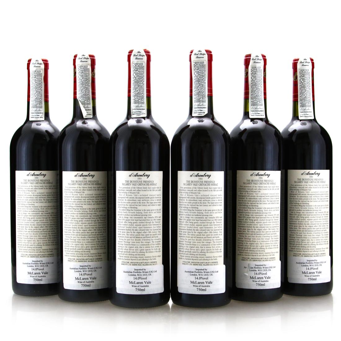 Image for d'Arenberg Ironstone Pressings Grenache-Shiraz 1994 McLaren Vale
