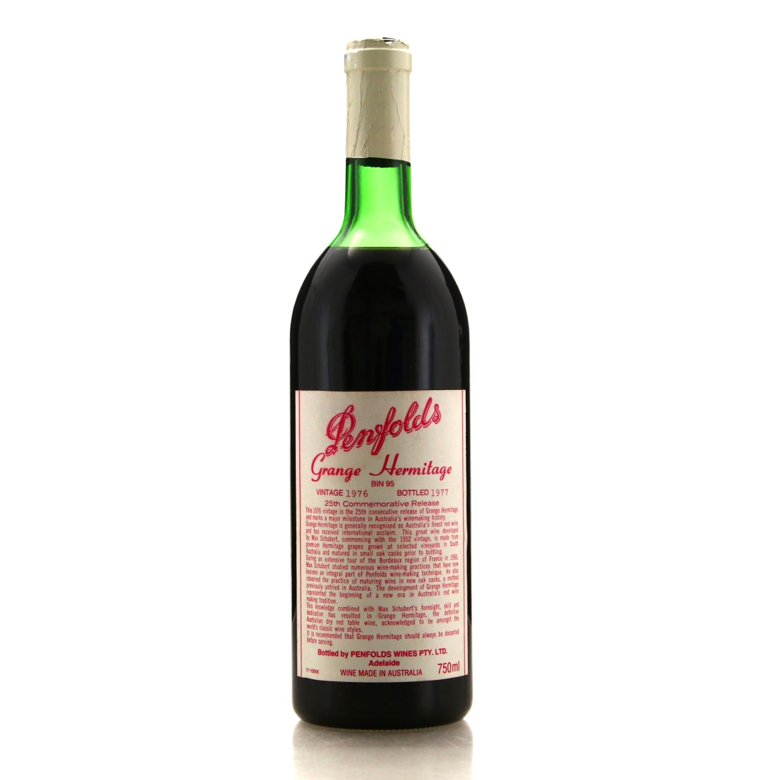 Penfolds Grange Hermitage 1976 South Australia / 25th Commemorative Release